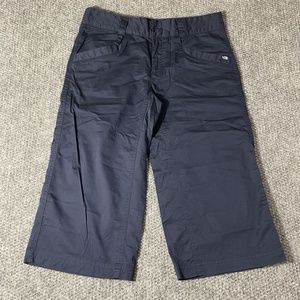 North Face Womans Navy Blue Capri Crop Pants Hiking Outdoor Casual VTG Adult 6